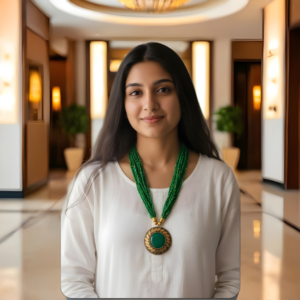 Kanhaverse Elegant Green Beaded Statement Necklace