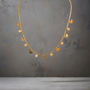 Gold Butterfly Charm Necklace