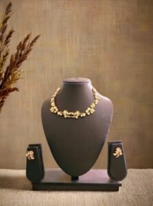 Kanhaverse Blossom Kundan Floral Necklace Set