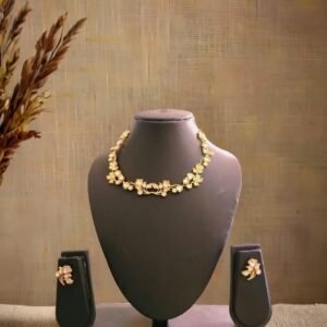 Kanhaverse Blossom Kundan Floral Necklace Set