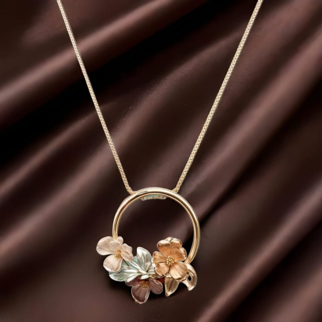 Kanhaverse Blossom Circle Pendant Necklace